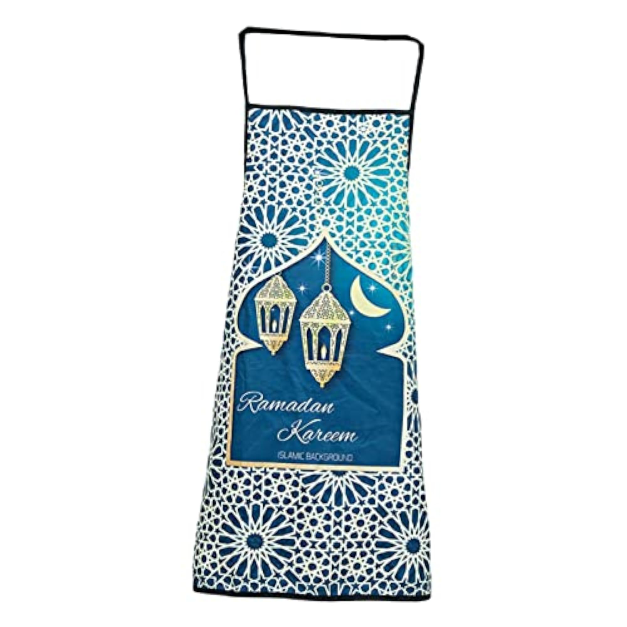 Kitchen Apron Ramadan Decoration Digital Printing, Blue